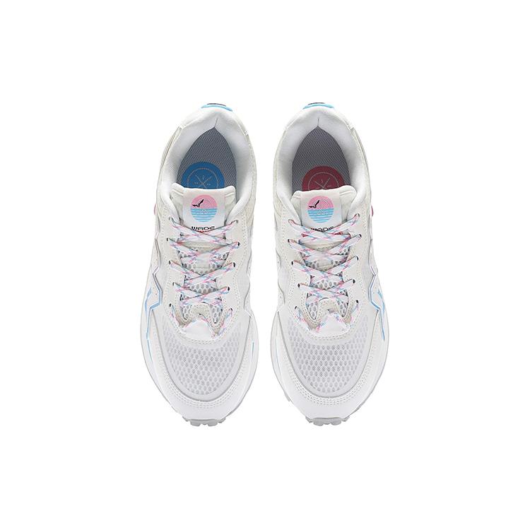 Li Ning 001 Trendy Low Top Sports Casual Shoes Men's White Blue ABCS017-2