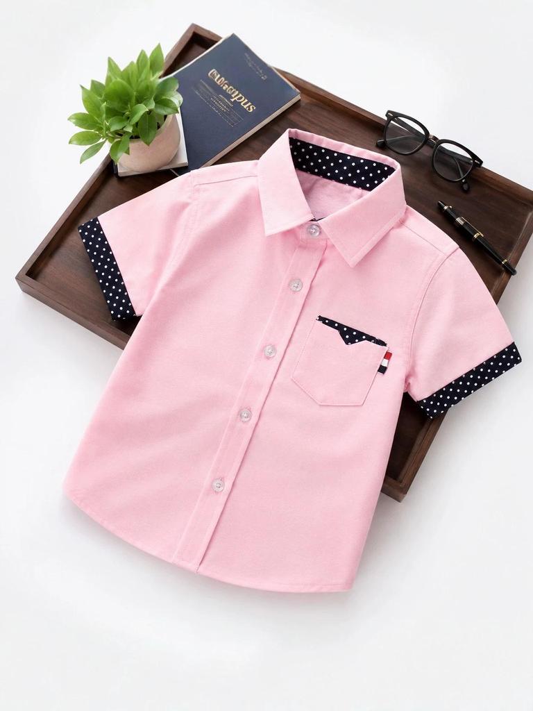 Trendy Boys' Summer Short-Sleeved Casual Shirt for Children