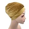 Rhinestone African Head Wraps Scarf Velvet Women'S Turban Caps Muslim Headscarf Bonnet Lady Wrap Head Scarves Turbante Mujer