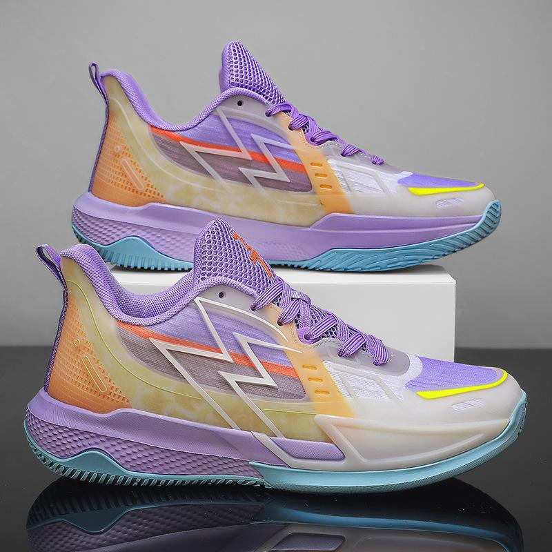 Women's Mesh Breathable, Non-slip, Wear-resistant, Shock-absorbing, Lightweight and Soft-soled Students' Low-top Actual Combat Luminous Sports Shoes