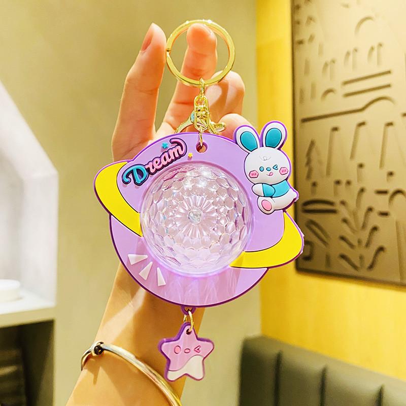 

Charming Spacethemed Bunny Keychain In Green Perfect For Gifts And Car Keys фиолетовый