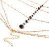 IngeSight.Z Simple Style Chain Necklace Belly Body Chain Fashion Sexy Copper Sequins Body Chain Jewelry for Women Beach Party