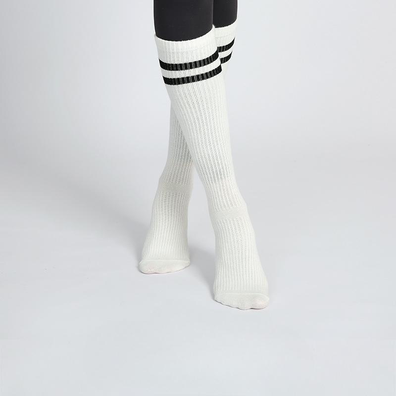 Women Spring and Autumn Yoga Jump Pilates Exercise Fitness Rubber Band Pressure Non Slip Long Socks