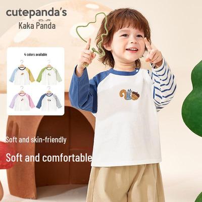 Kaka Panda Kinder Langarm T-Shirt - Frühling & Herbst Oberteile für Jungen und Mädchen