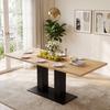 Tavolo da Pranzo Estensibile, 140/180*70 cm, adatto per 6-8 persone, forma rettangolare, piano del tavolo ispessito, tavolo per sala da pranzo, colore legno naturale