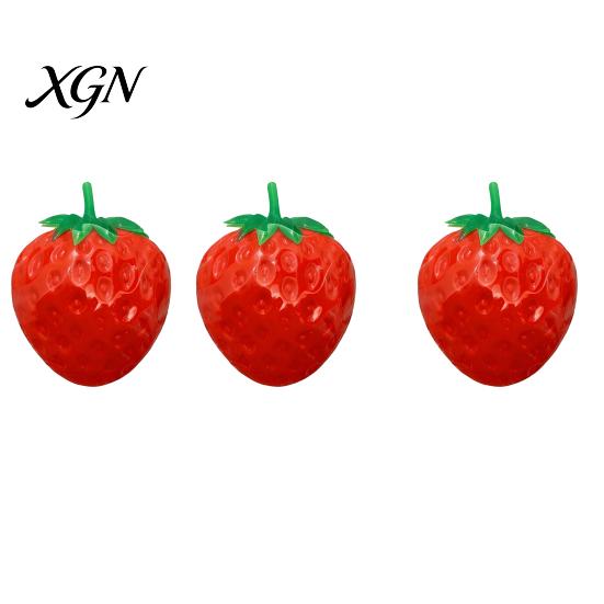 Sensory Stress Toy 1/2Pcs Red Strawberry Ball Realistic Mini Squeeze Fidget Soft Stretchy Simulated Fruit Party Favors Compact