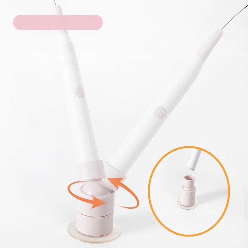 Detachable Handle Cat Play Tool Cat Teaser Cat Teaser Wand Detachable Handle Feather Attachment Plastic ABS Components