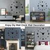 1pc 40cm Black Star Mute DIY Clock ,For Living Room, Bedroom, Desk Wall Mounted Clock Home Furnishings