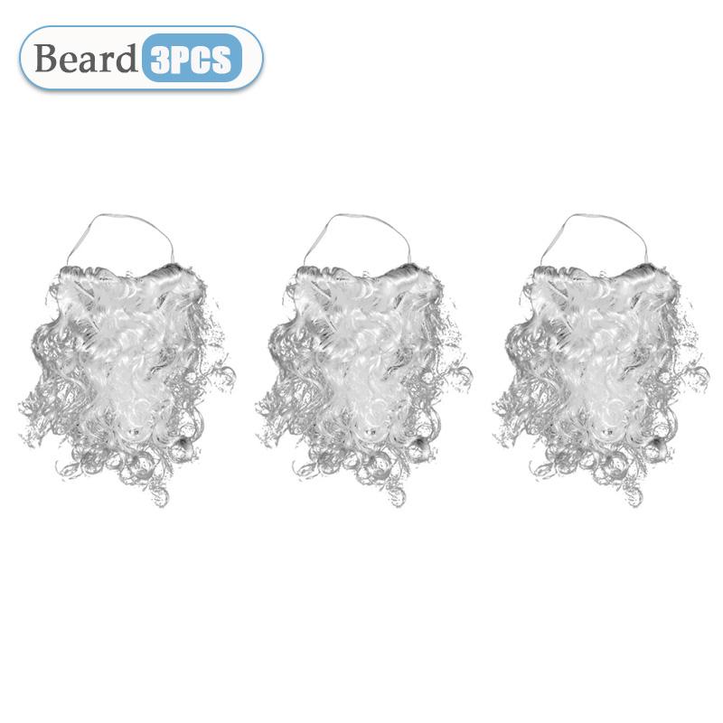 1-10PCS Santa Claus Beard Eight Character Beard Adult Children's Beard White Fake Beard 2025 New Christmas Decoration Prop