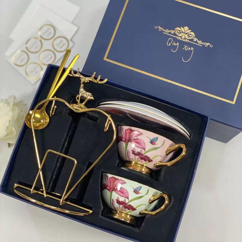 TXRMDX European Bone China Coffee & Tea Cup Set