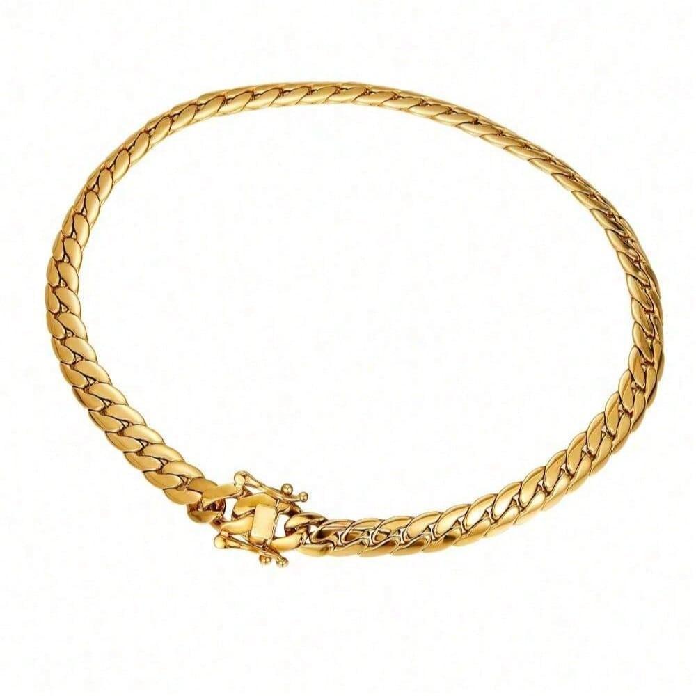 Cuban Link Chain Necklace 9.6mm Gold Color Stainless Steel Thick Mens Hip Hop Rapper Jewelry Gift
