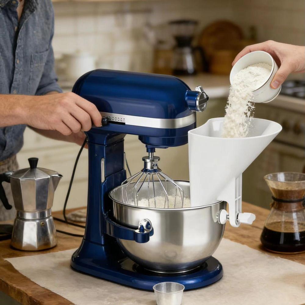 Spill-Proof Stand Mixer Funnel Precise Pouring Mixing Bowl Kitchen Aid  Baking Accessory