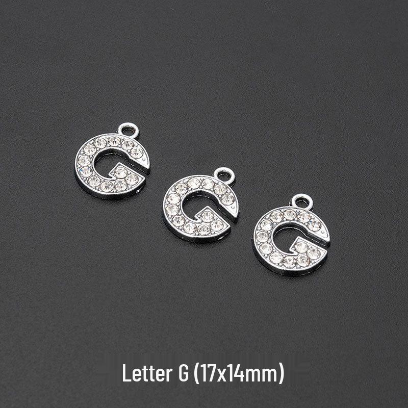 Alloy DIY English Letter & Number Necklace Pendant - Creative Jewelry & Handmade Accessories.