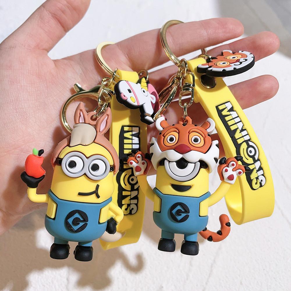Adorable Cartoon Zodiac Silicone Keychain Cute Animal Car Hanging Charm