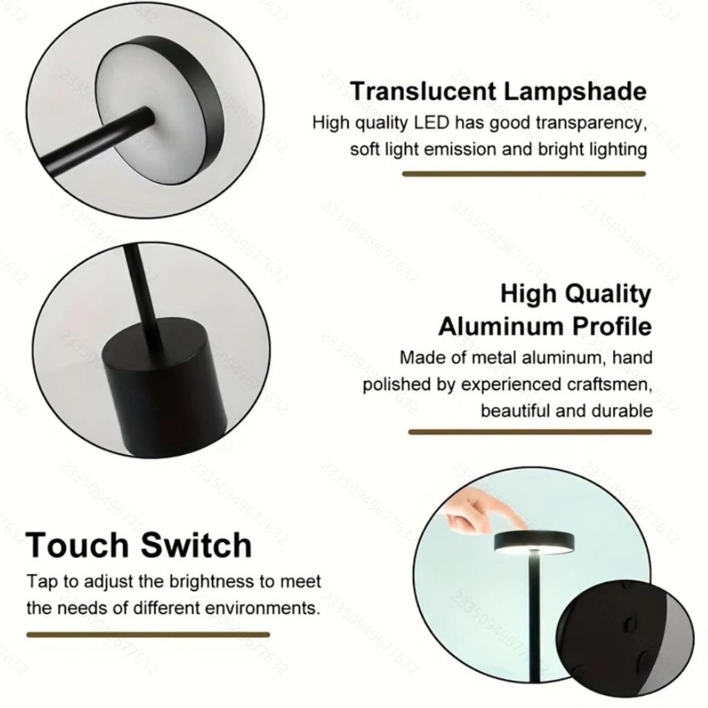 1pc modern creative bedroom LED desk lamp, USB charging, suitable for decorating bedrooms, study rooms, and living rooms