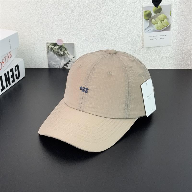 Fashion Hat Japanese lightweight quick-drying egg embroidered baseball cap women's light breathable cap daily versatile sunshade sunscreen cap