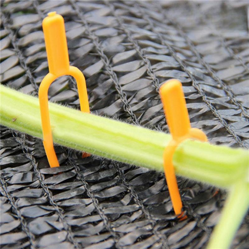 

50-200pcs Plant Climbing Support Clips Plastic Plant Vine Holder for Flower Strawberry Seedling Tomato Garden Tools Supplies 50PCS оранжевый