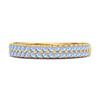 Moonstone Topaz Eternity Band Ring - 925 Sterling Silver Gold Vermeil