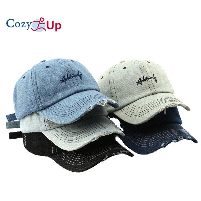 

Cozy Up Унисекс Бейсболка Буква Вышивка Изогнутые края Мода Повседневный хлопок