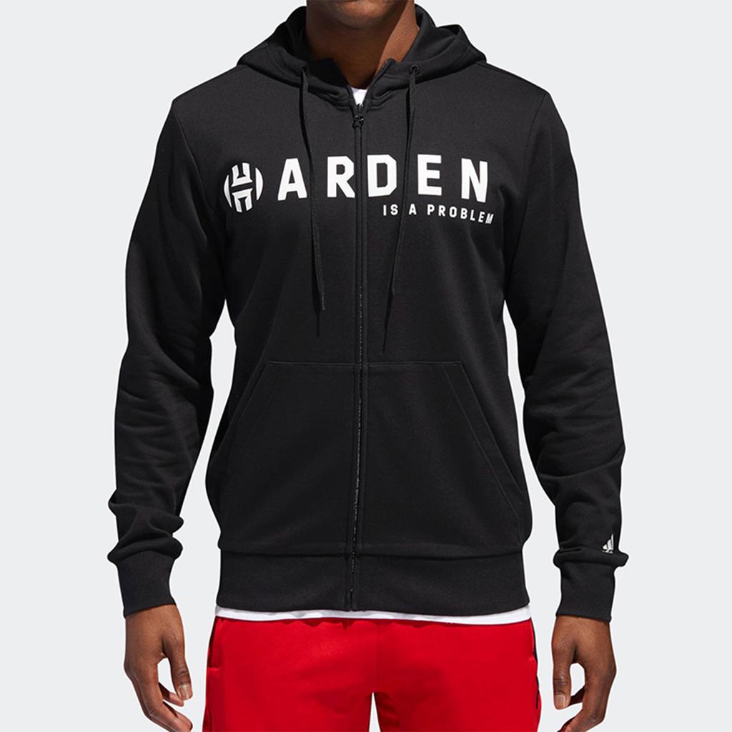 Adidas Harden Fz Slim Fit Basketball Jacket Men Jackets Black DW8738