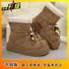 2025 autumn and winter new thick-soled casual cross-strap snow boots women's comfortable versatile velvet warm snow boots