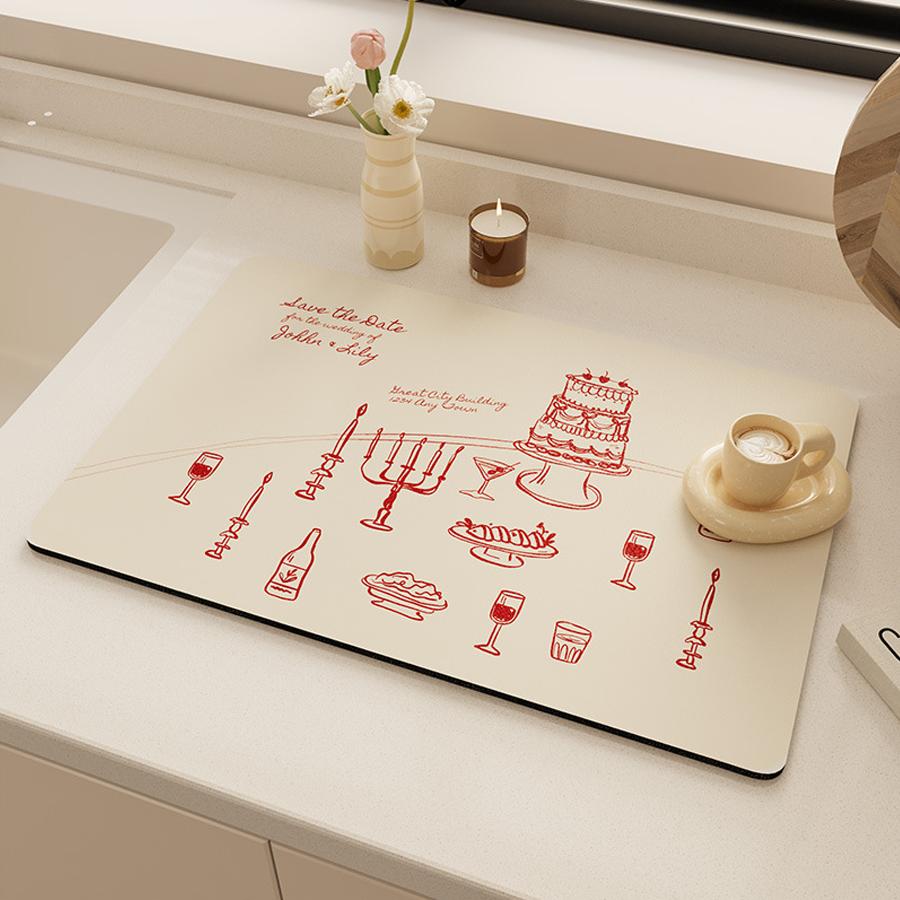 Multi-themed Placemats, Waterproof and Oil-resistant Household Table Mats, Kitchen Tabletop Decorative Mats.