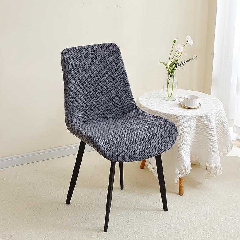 Jacquard Curved Chair Cover Anti-slip Stretch Dining Chair Covers All-inclusive Furniture Protector Funda Silla Housse De Chaise