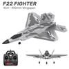 Avião de Combate RC F22 de 4 Canais Avião Maior 2.4G 490MM Avião de Asa Fixa com Controle Remoto Modelo Elétrico de Espuma Planador Brinquedos BM22