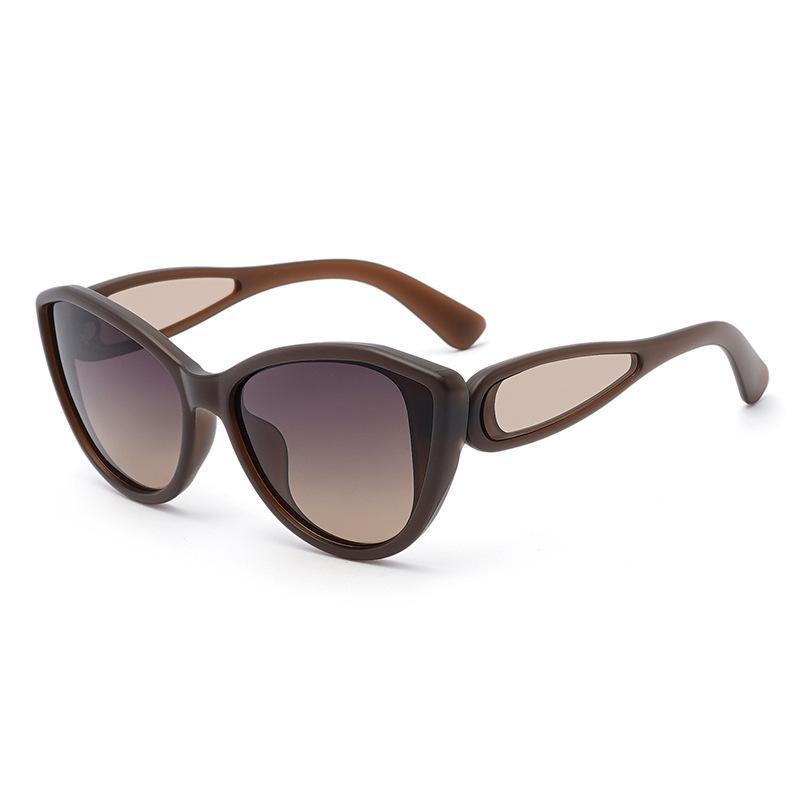 New polarized sunglasses women's sunshade fashion cat eye sunglasses pc frame Internet celebrity personalized glasses legs