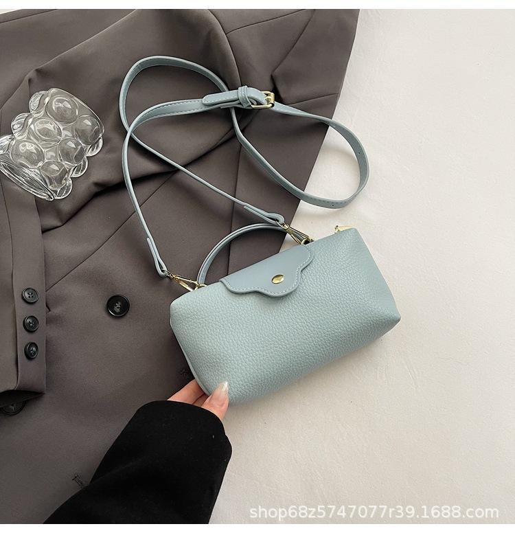 European and American new niche design, contrasting pebble pattern handbag, temperament, versatile casual crossbody coin purse for women