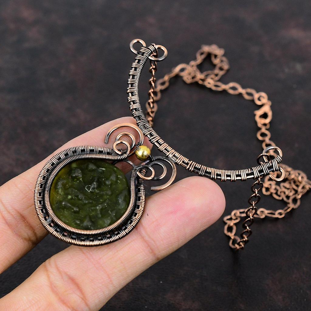 Colier moldovenesc învelit cu sârmă de cupru Colier reglabil piatră prețioasă Bijuterii de cupru Colier de designer lucrat manual în sârmă Bijuterii cadou pentru mama