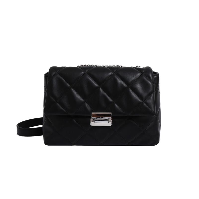 Rhombus embroidery thread small square bag women's 2026 autumn popular versatile fashion chain single shoulder messenger bag