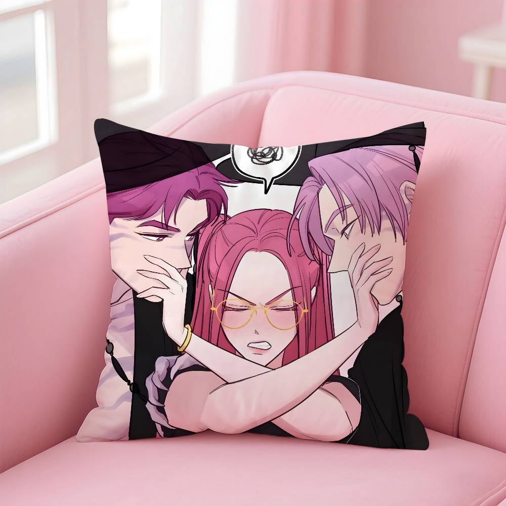 KPop S-Saja B-Boys Pillow Case Pattern Printing Pillowcase Living Room Sofa Cushion Cover Bedroom Room Decor