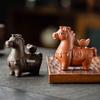 Handmade Purple Clay Zodiac Horse Tea Pet Ornament for Tea Ceremony Decoration