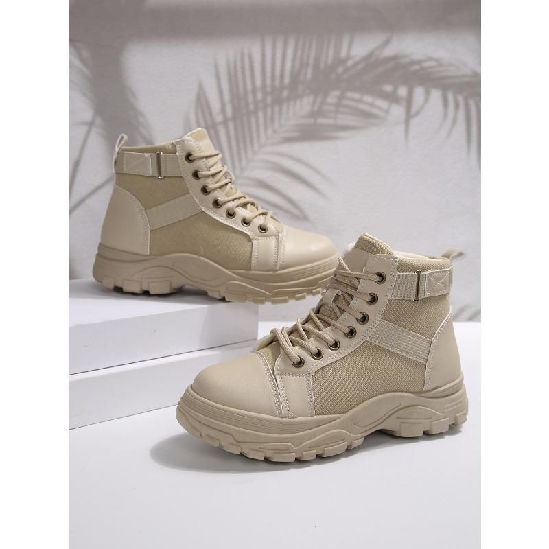 New Plus Size Women's Shoes Martin Boots Women's 2025 New Winter Platform Versatile British Style High Top