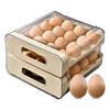 1pcs Kitchen Egg Storage Box Refrigerator Fresh Plastic 2-Layer Drawer Type Large Capacity Storage Home Kitchen Organizer Rack