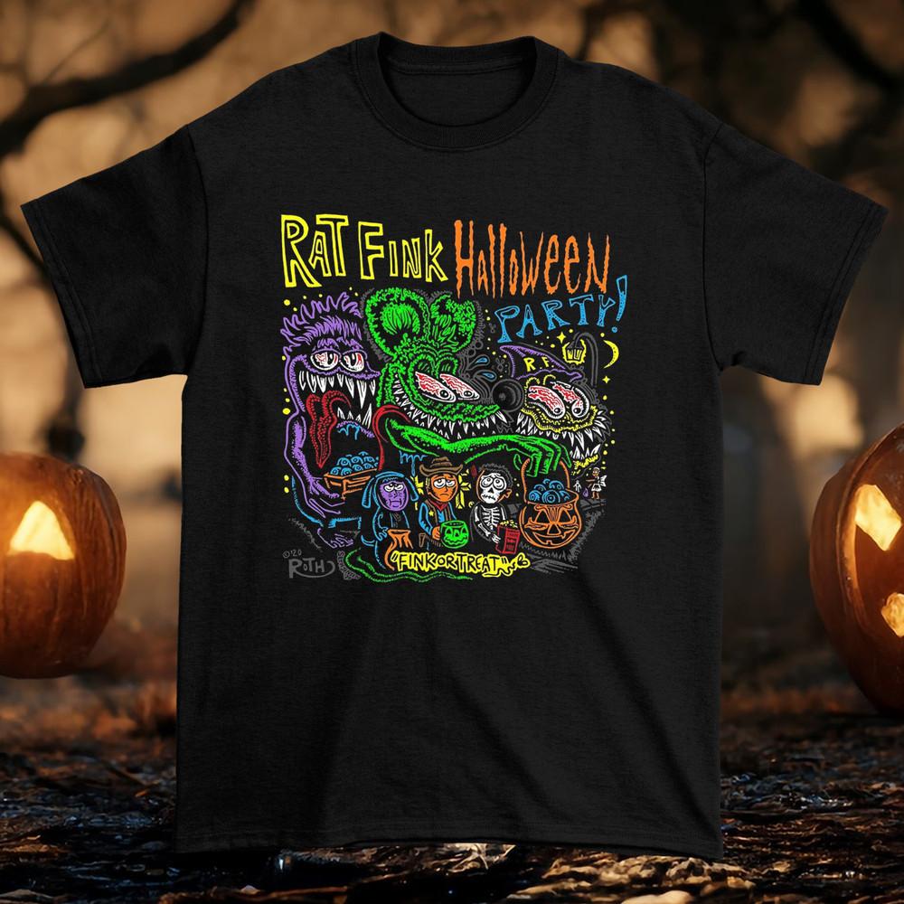 Ed Roth Rat Fink Halloween Party Black All Size Shirt VC1325 Unisex T-Shirt XXL