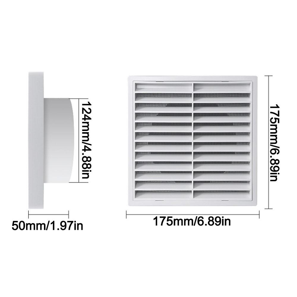 Square Air Vent Grille Cover 4/5/6/8In Duct Vent Cover Ventilation Grille  Ventilation Accessories