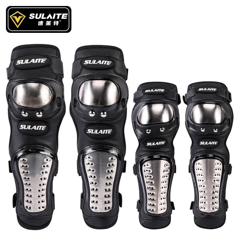Motorcycle Stainless Steel Knee Kneepad for Men Protective Sport Guard MTB Racing Motocross Protector Gear Riding ProtectiveGear