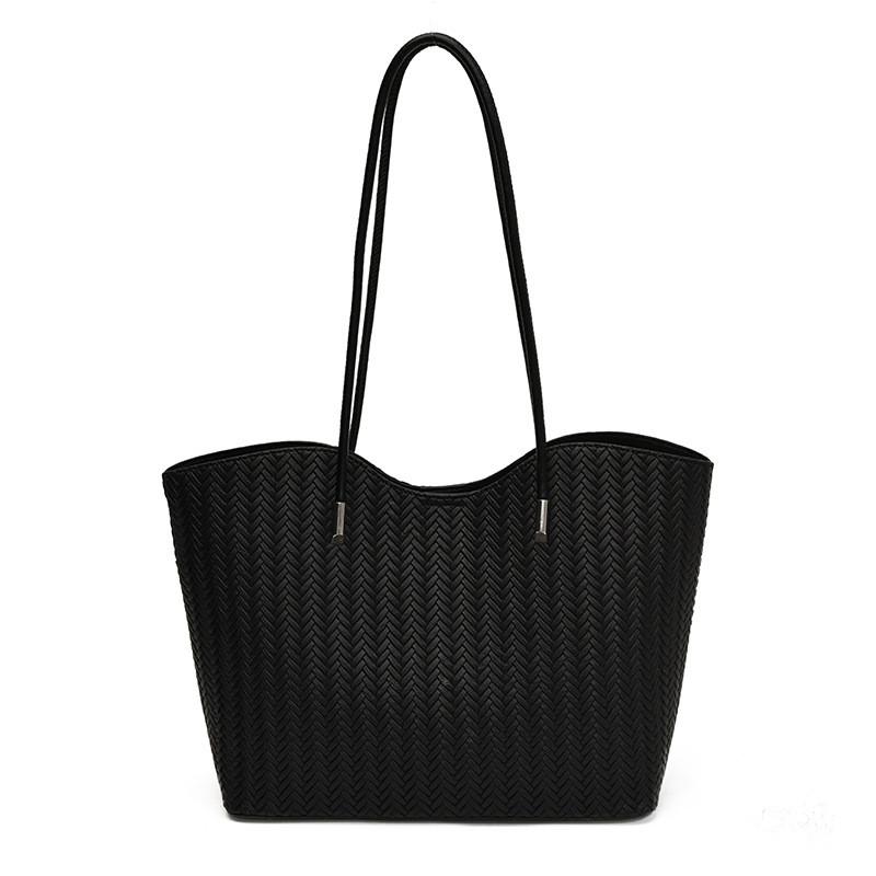 

Pu Tote Bag For Women With Durable Large Capacity Daily Use Black