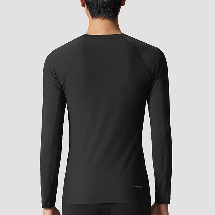 SAUCONY Comfortable Soft Raglan Crew Neck Long Sleeve Knit Shirt Gift Boxed Unisex Tops SA2269LT25T-BK001
