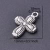 15pcs Crosses Charms Pendant Alloy Cross Metal Antique Silver Color Pendants Making DIY Handmade Jewelry Components Accessories