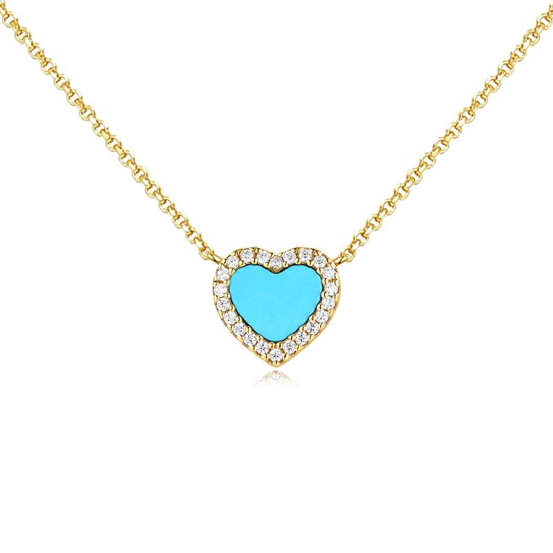APM Monaco necklace [Romantic Confession] ETE Series Blue Love Mother Shell Adjustable Gift Box for Friends 925 Silver Synthetic Cubic AC5795XTUY синий