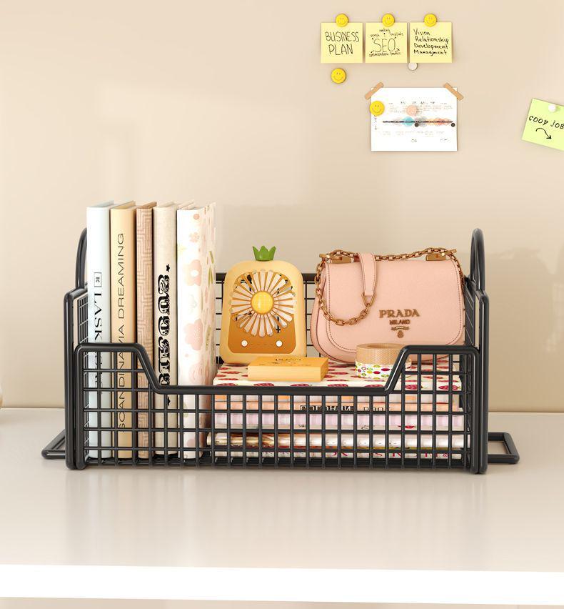 Mobile Under-Desk Bookshelf with Wheels for Students
