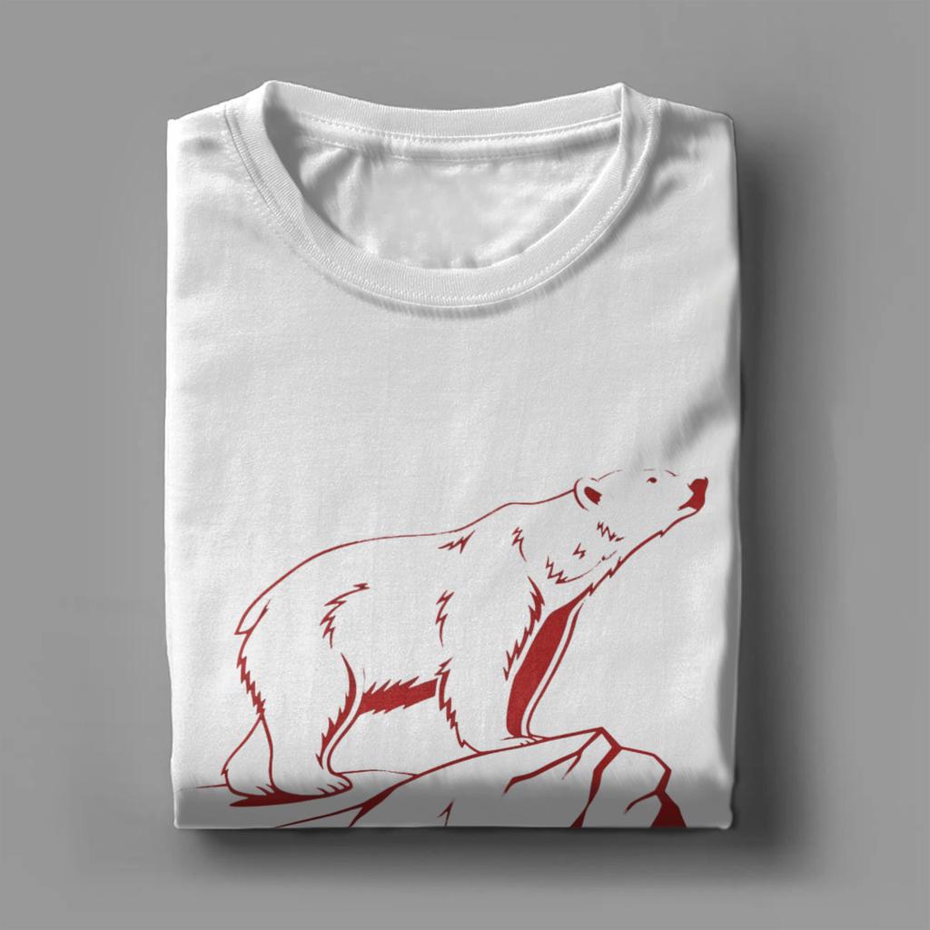 Men's Greenland Polar Bear Politics T Shirt  Pure Cotton Tops Leisure Short Sleeve Crew Neck Tee Shirt New Arrival T-Shirts