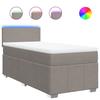 VidaXL Sommier à lattes de lit avec matelas Taupe 90x190 cm Tissu 3289220