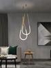 Nordic Modern Art Line Led Pendant Lights Hanging Lamp For Dinning Room/Living Room Home Art Decoration Light Fixture