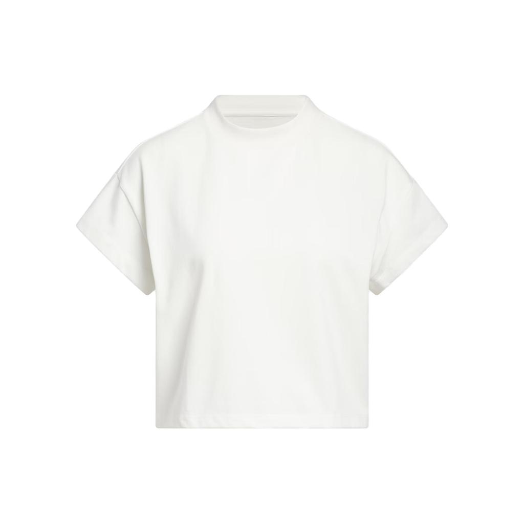 Adidas Select Cutoff Short Sleeve T-shirt With Logo Women Tops White IJ5235