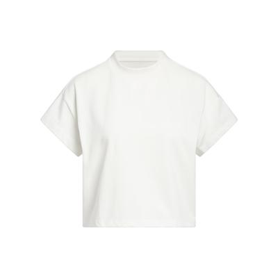 Select Cutoff Short Sleeve T-shirt With Logo Women Tops White IJ5235