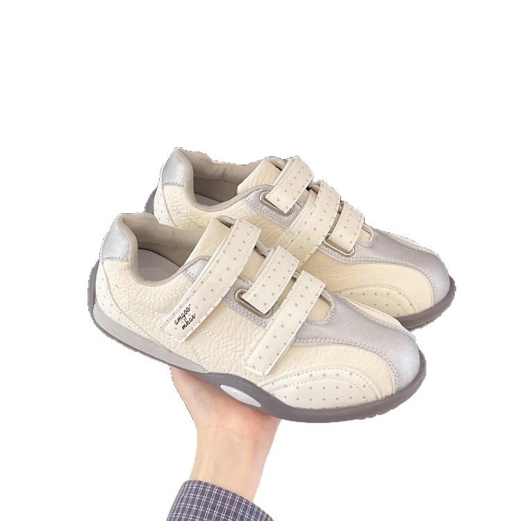 Masoism 2025 new Velcro casual shoes lightweight sports shoes versatile flat baseplate shoes women's autumn polka dot